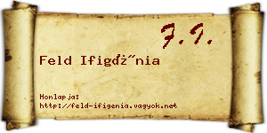 Feld Ifigénia névjegykártya